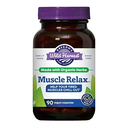 Oregon's Wild Harvest Muscle Relax Organic Herbal Supplement Vegan Capsules