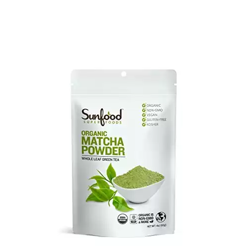 Sunfood Superfoods Matcha Green Tea Powder- Organic. 4 oz Bag