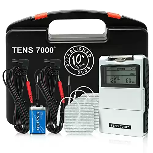 TENS 7000 Digital TENS Unit with Accessories - TENS Unit Muscle Stimulator