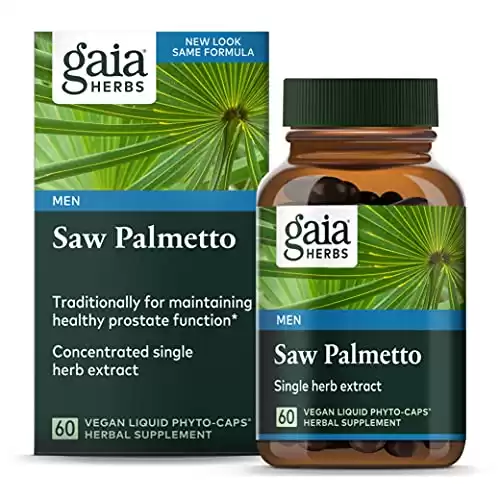 Gaia Herbs Saw Palmetto - Supports Healthy Prostate Function for Men - Contains Saw Palmetto and Sunflower Seed Lecithin (30-Day Supply)
