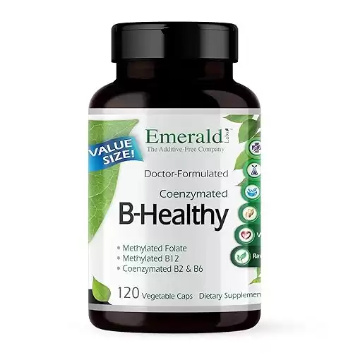 Emerald Labs B-Healthy with Biotin, Vitamin B12 to Support Energy and Immune Health and Support a Decrease Stress and Fatigue – 120 Vegetable Capsules
