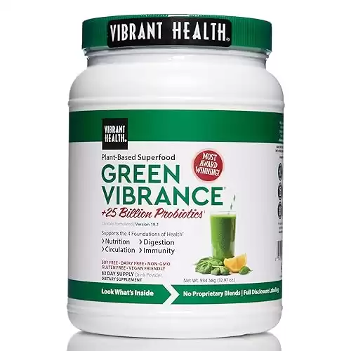 Vibrant Health, Green Vibrance, Vegan Superfood Powder, 83 Servings