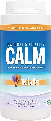Natural Vitality Calm Specifics, Kids Magnesium Dietary Supplement Powder, Mixed Berry Flavor, 16 Ounce (Packaging may Vary)