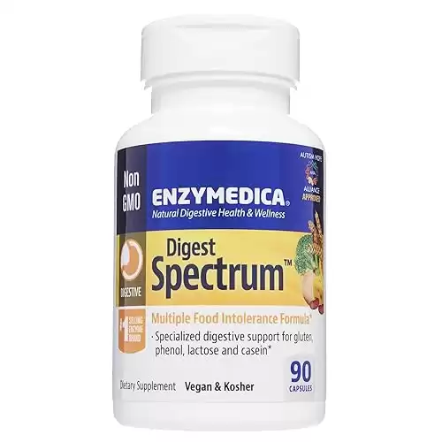Enzymedica Digest Spectrum, Enzymes for Multiple Food Intolerances 90 Capsules (FFP)