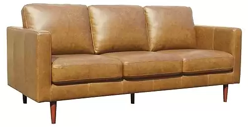 Amazon Brand – Rivet Revolve Modern Leather Sofa Couch, 80"W