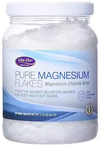 Life-flo Pure Magnesium Flakes | Concentrated Magnesium Chloride Crystals (44 oz)
