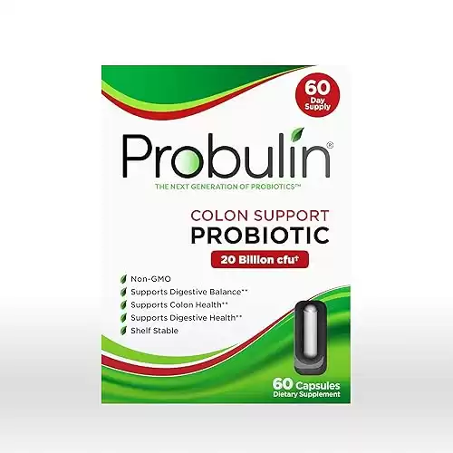 Probulin Colon Support Probiotic, 60 Capsules, Daily Probiotic for The Entire Family